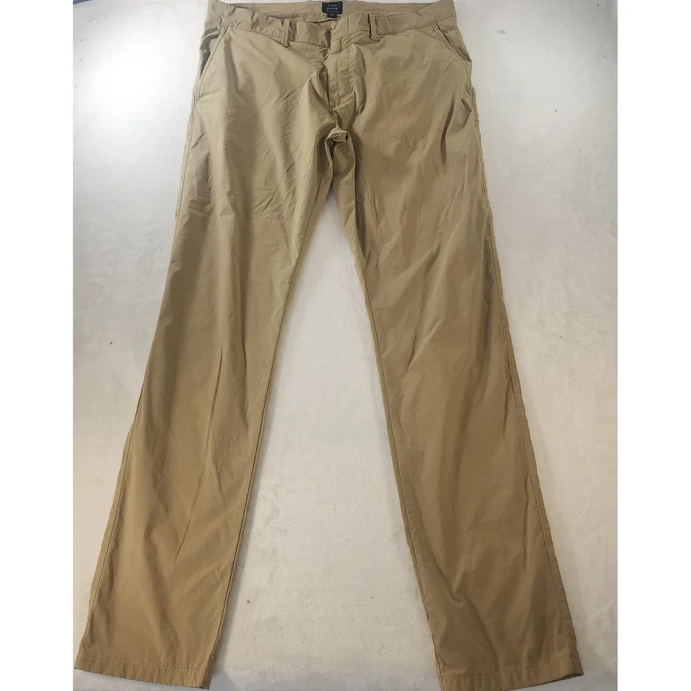 J.Crew 484 Slim Fit Stretch Tech Chinos Khaki Mens 34x34 Re-Imagined Tech‎ Pants